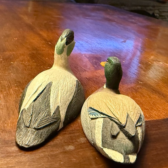 TWO mini duck decoys Mallard & common Eider byWillam J Koelpin Franklin Gallery - Picture 5 of 17